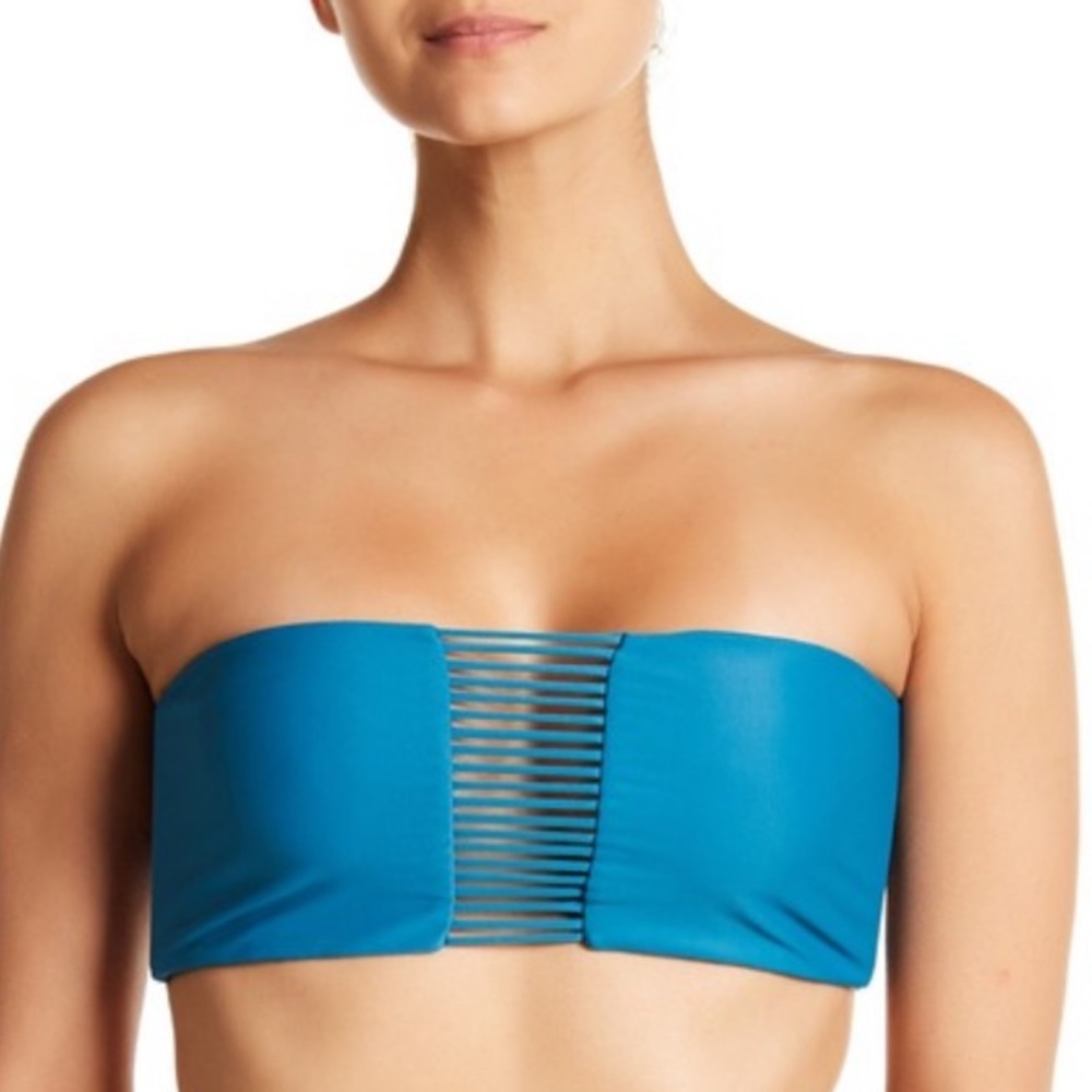 Mikoh Sunset Bandeau Strappy Bikini Top